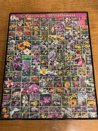 FRAMED AMERICAN WILDFLOWERS PUZZLE