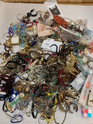 24 POUNDS OF JEWELRY, WATCHES ,EARRINGS, RINGS, NECKLACES, ECT