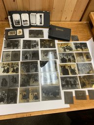 LARGE LOT OF EARLY GLASS NEGATIVES AND PHOTO ALBUMS