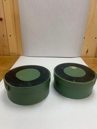 PAIR OF PAINTED PANTRY BOXES