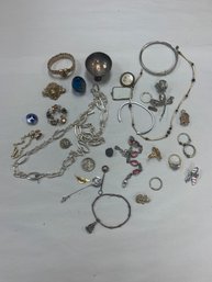 MISC. JEWELRY AND SILVER LOT