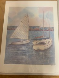 PETER WONG SIGNED LITHOGRAPH 'COVE'