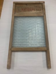 ADVERTISING WOOD AND GLASS WASH BOARD