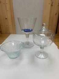 BEAUTIFUL GLASS CANDY DISHES