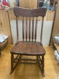 BEAUTIFUL OLD OAK CHILDS ROCKING CHAIR STURDY!!