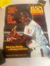 DAVE WINFIELD SIGNED POSTER