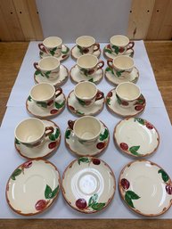 LOT OF 28 FRANCISCAN WARE TEA CUPS AND SAUCERS