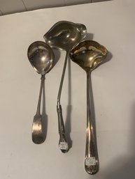 SILVER PLATED LADLE SPOON LOT