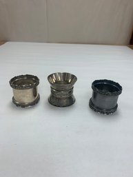 3 SILVERPLATED NAPKIN RINGS