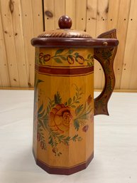 WOODEN COVERED POT