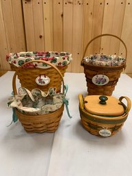 LOT OF 4 LONGERBERGA BASKETS (2)