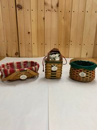 LOT OF 3 LONGERBERGA BASKETS (2)