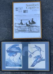 2 Framed Bird Prints