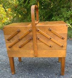 Mid Century Tiered Sewing Box