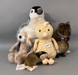 Lot Of 5 Plush Steiff Animals