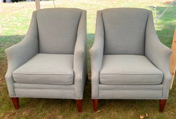 2 Upholstered Modern, Club Chairs