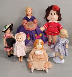 LOT OF VINTAGE CLOTH DOLLS