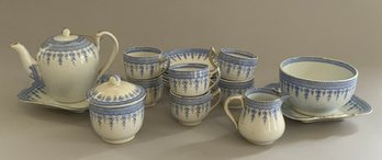 18 Pcs Blue/white Copeland Miniature Tea Set