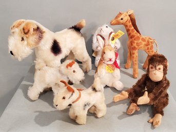 LOT OF 7 VINTAGE STUFFED ANIMALS