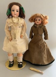 2  Bisque Head Dolls