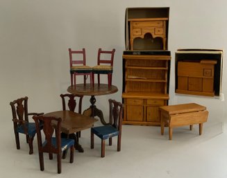 Tray Lot Of Doll House Furniture