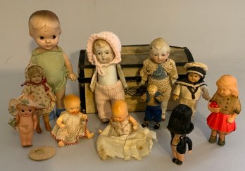 Lot Of 10 Small Dolls