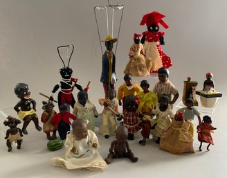 Large Lot Of Assorted Small Black Dolls