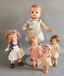 LOT OF 5 EFFANBEE COMPOSITION DOLLS