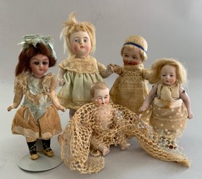 Lot Of 5 Small Dolls