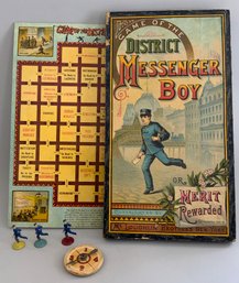 McLoughlin Bros. Game Of The District Messenger Boy Or Merit Rewarded