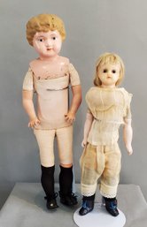 LOT OF 2 ANTIQUE DOLLS