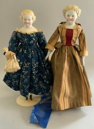 2  Blonde Hair Parian Dolls