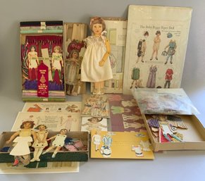 Tray Lot Of Assorted Paper Dolls