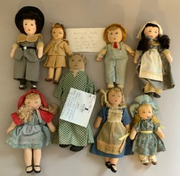 Lot Of 8 Cloth Artist Dolls