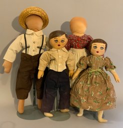 Lot Of 4 Cloth Dolls