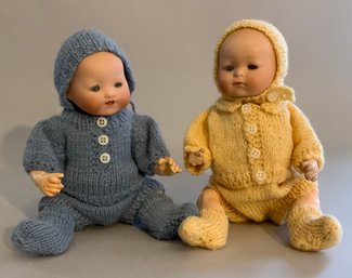 2  Small Bisque Baby Dolls