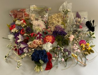 1  Lot Of Floral Accessories, For Hats, Trims, Etc.