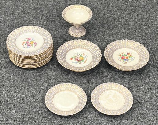 Group Early Victorian Minton Porcelain Wares