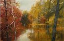 H. A. Walleen, Pastel/Paper Fall Landscape Scene