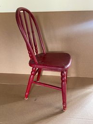 Vintage Red Bentwood Childs Chair