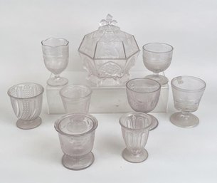 Group Early American Patterned Glass