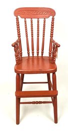 Late Victorian Pressed Back Child's High Chair