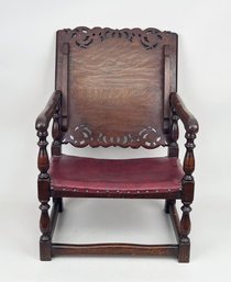 Diminutive European Carved & Cutout Chair Table