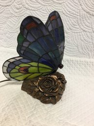 Vintage 10 Inch Tall Butterfly Lamp Untested