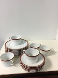 19 Piece Lot  Raynaud Ceralene Limoges Cups And Plates