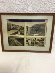 17x12 Vintage Framed Military Photos