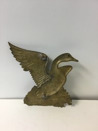 12 Tall Ornamental Brass Duck Wall Hanging