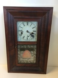 Ansonia 8 Day Antique Wall Clock Untested