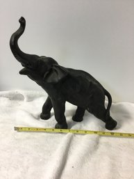 Vintage Metal Elephant Sculpture Tusks Missing