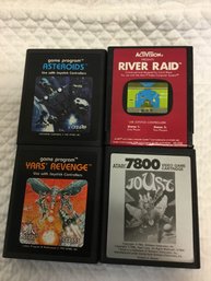 Lot Of 4 Vintage Video Games Untested (Atari Activision)